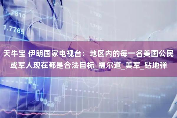 天牛宝 伊朗国家电视台：地区内的每一名美国公民或军人现在都是合法目标_福尔道_美军_钻地弹